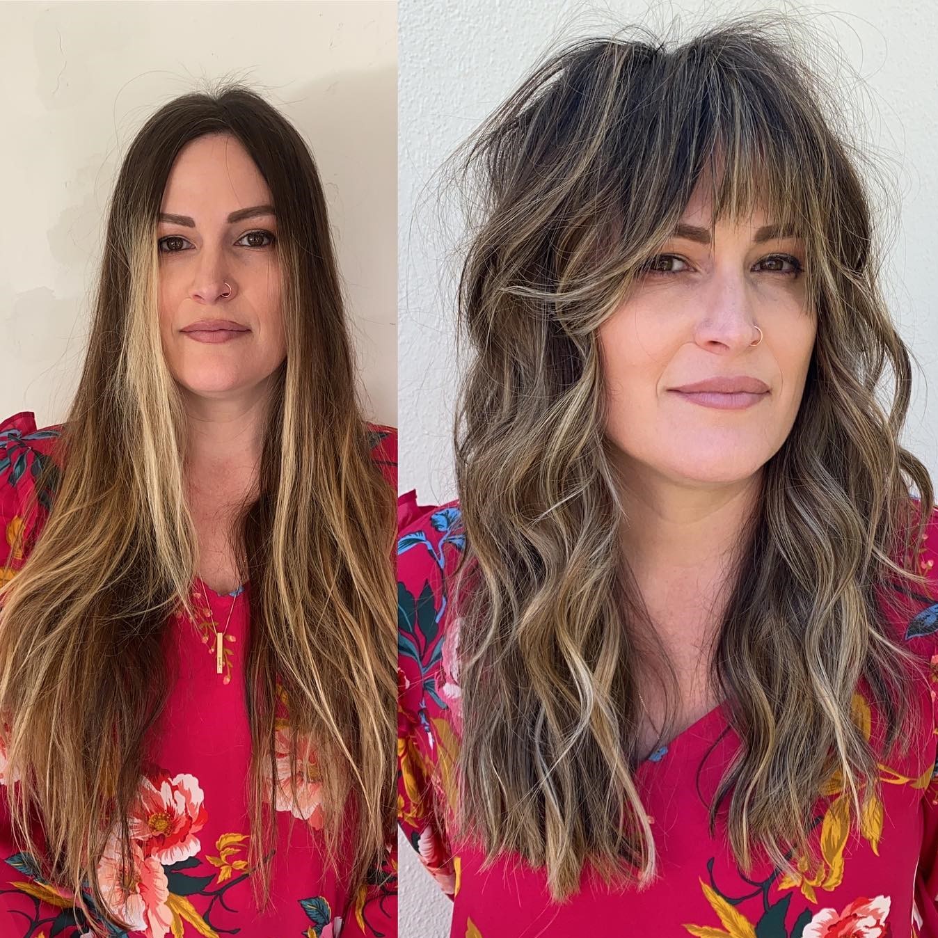 Long Wavy Cut with Wispy Front Bangs